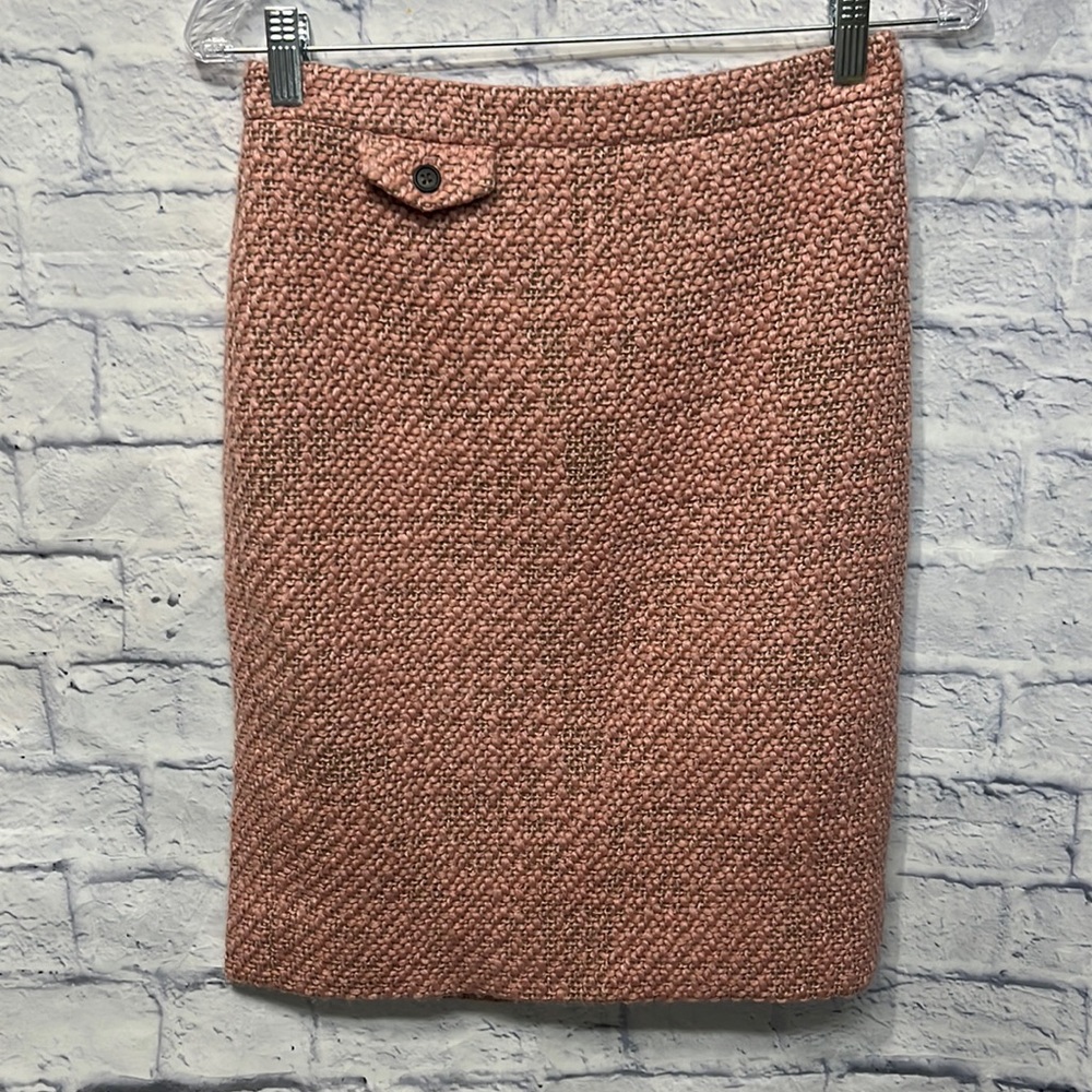J. Crew Tweed Blush Pencil Skirt